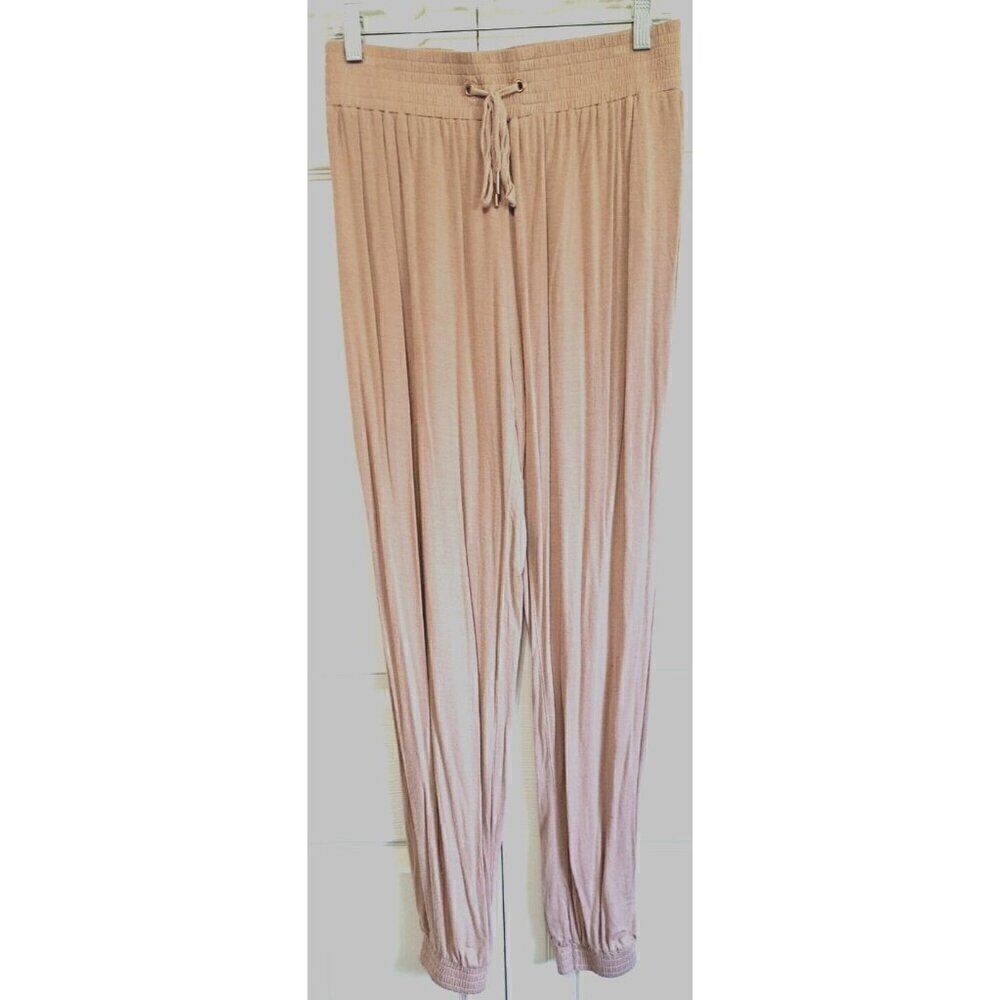 Soprano Women's M Dusty Pink Pull-on Elastic Waist & Cuff Harem Pants 31" Inseam